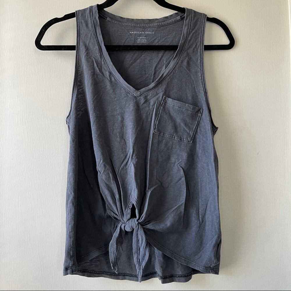 NWOT American Eagle Tie Front Pocket Tank